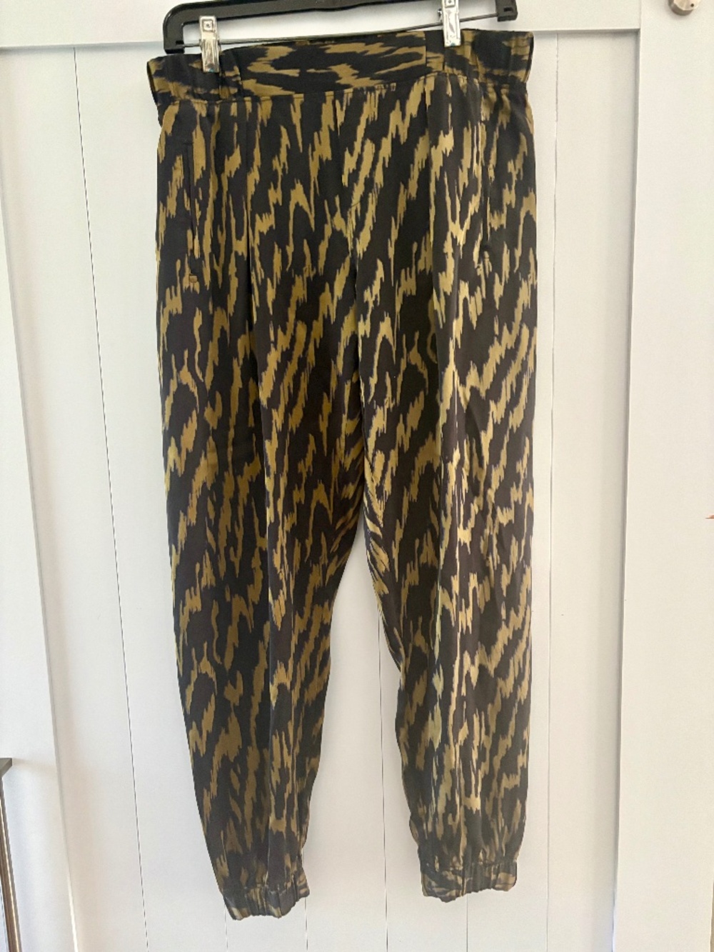 ATM Anthony Thomas Melillo Silk Tiger Print Track Pants Small